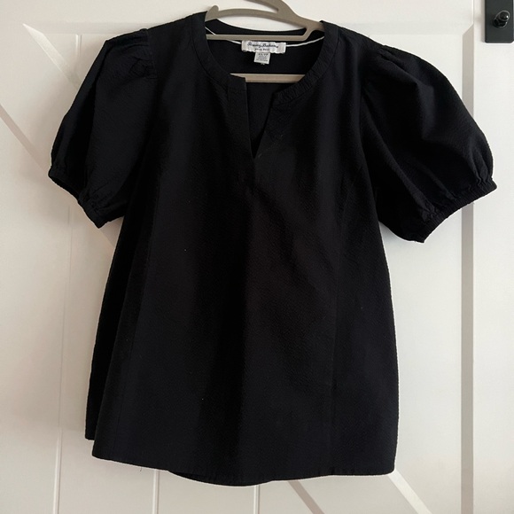 Tommy Bahamas puff sleeved black top xs - Picture 6 of 8